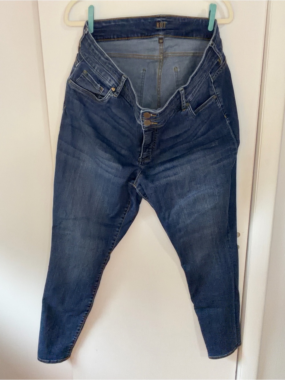 Kut from the Kloth Dark Blue High-Rise Toothpick Skinny 18W
